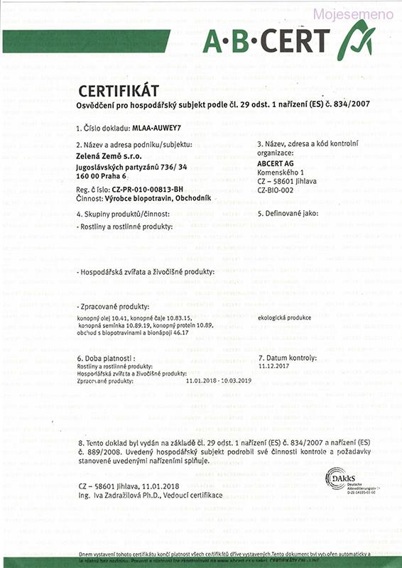 Konopné semínko neloupané 500 g