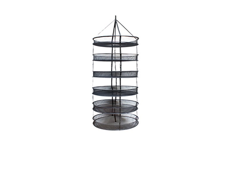 Lighthouse sušící síť šestipatrová černá, kulatá 75cm