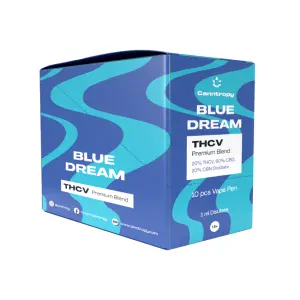 Canntropy THCV Vape Pen Blue Dream 1ml, 20% THCV, 60% CBG, 20% CBN - Display Box 10 ks