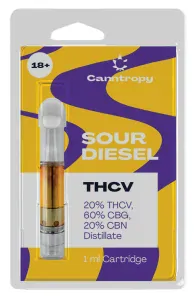 Canntropy THCV Cartridge Sour Diesel - 20 % THCV, 60 % CBG, 20 % CBN, 1 ml