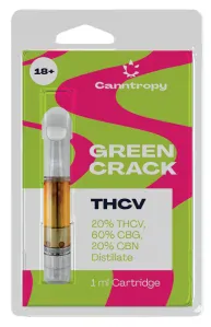 Canntropy THCV Cartridge Green Crack - 20 % THCV, 60 % CBG, 20 % CBN, 1 ml