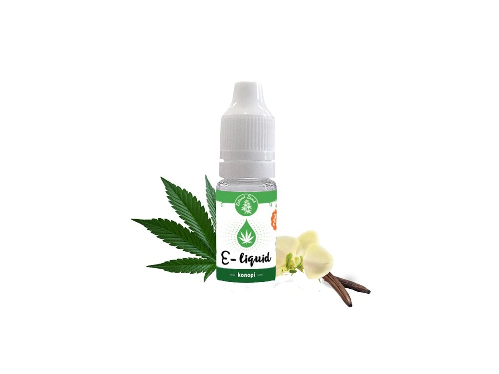 E-liquid s CBD, příchuť Konopí - VANILKA , 10ml 50mg