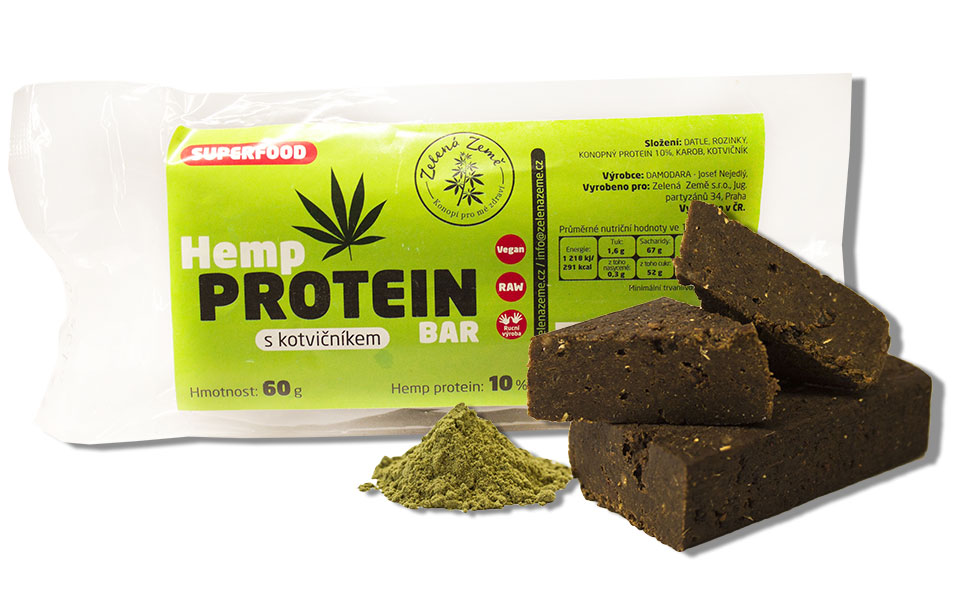 Proteinová tyčinka - konopí a kotvičník 60g