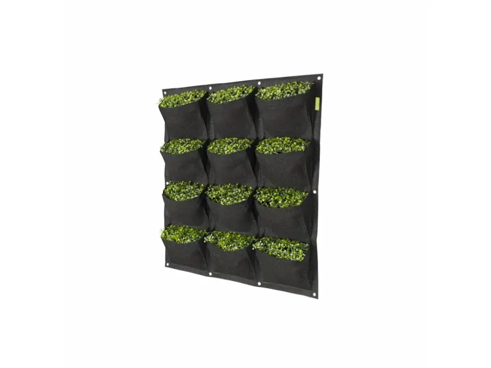 Textilní květináč PROPOT Wall 12 na zeď, 12 kapes