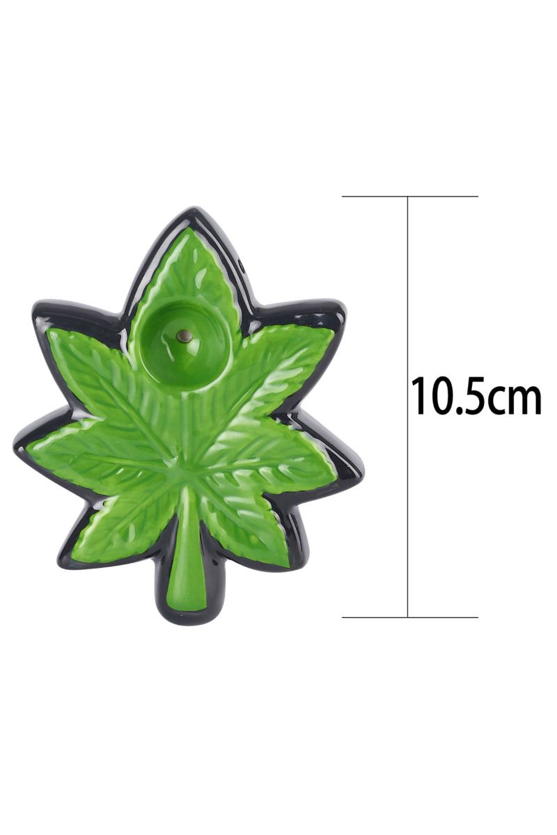 Champ High Leaf Pipe - keramická dýmka, list trávy 10,5 cm