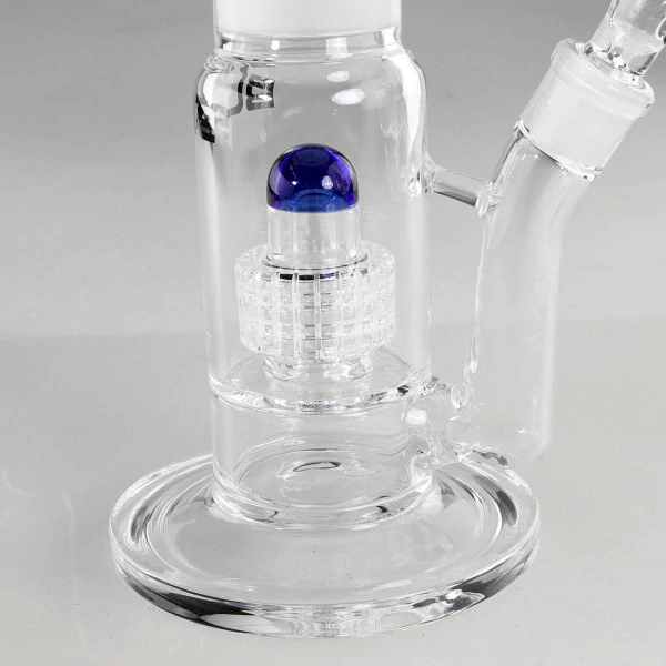 M+M Blaze Bong with Drum Percolator blue