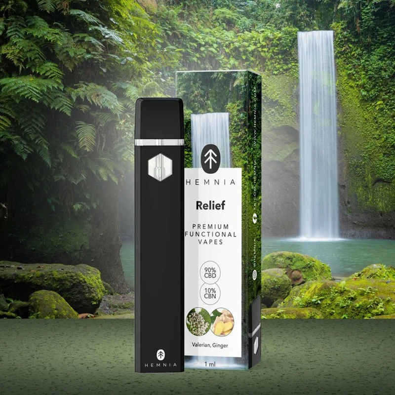 Hemnia vaporizační pero Relief – 90 % CBD,10 % CBN, 1 ml