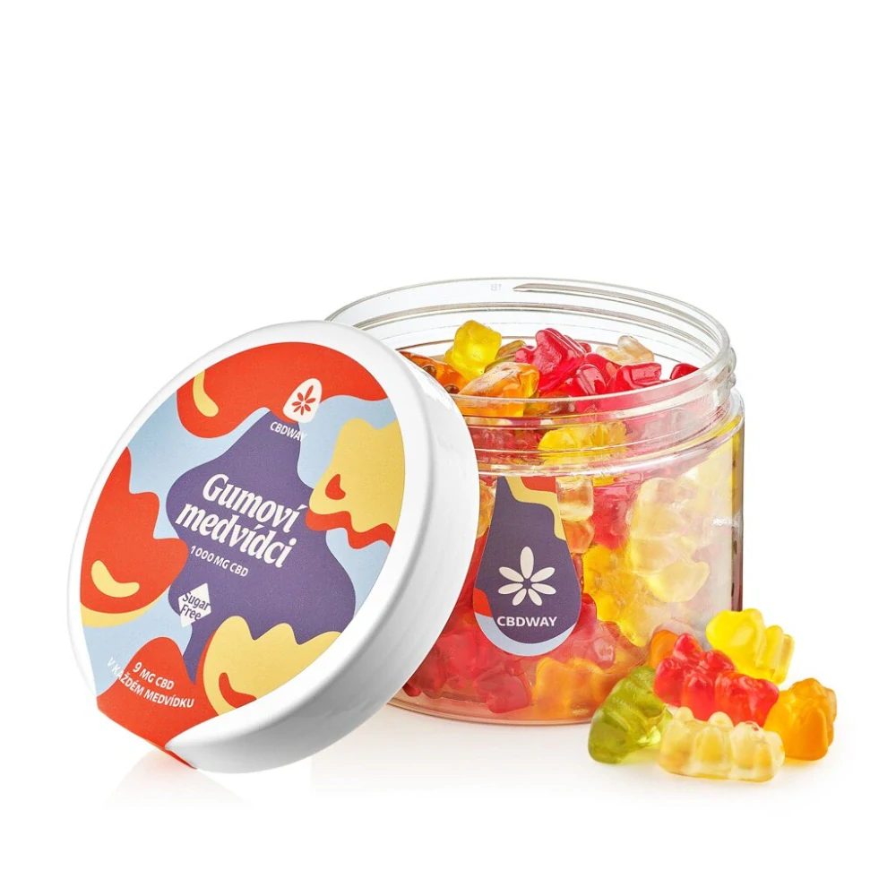 CBDWAY CBD Medvídci bez cukru 1000 mg