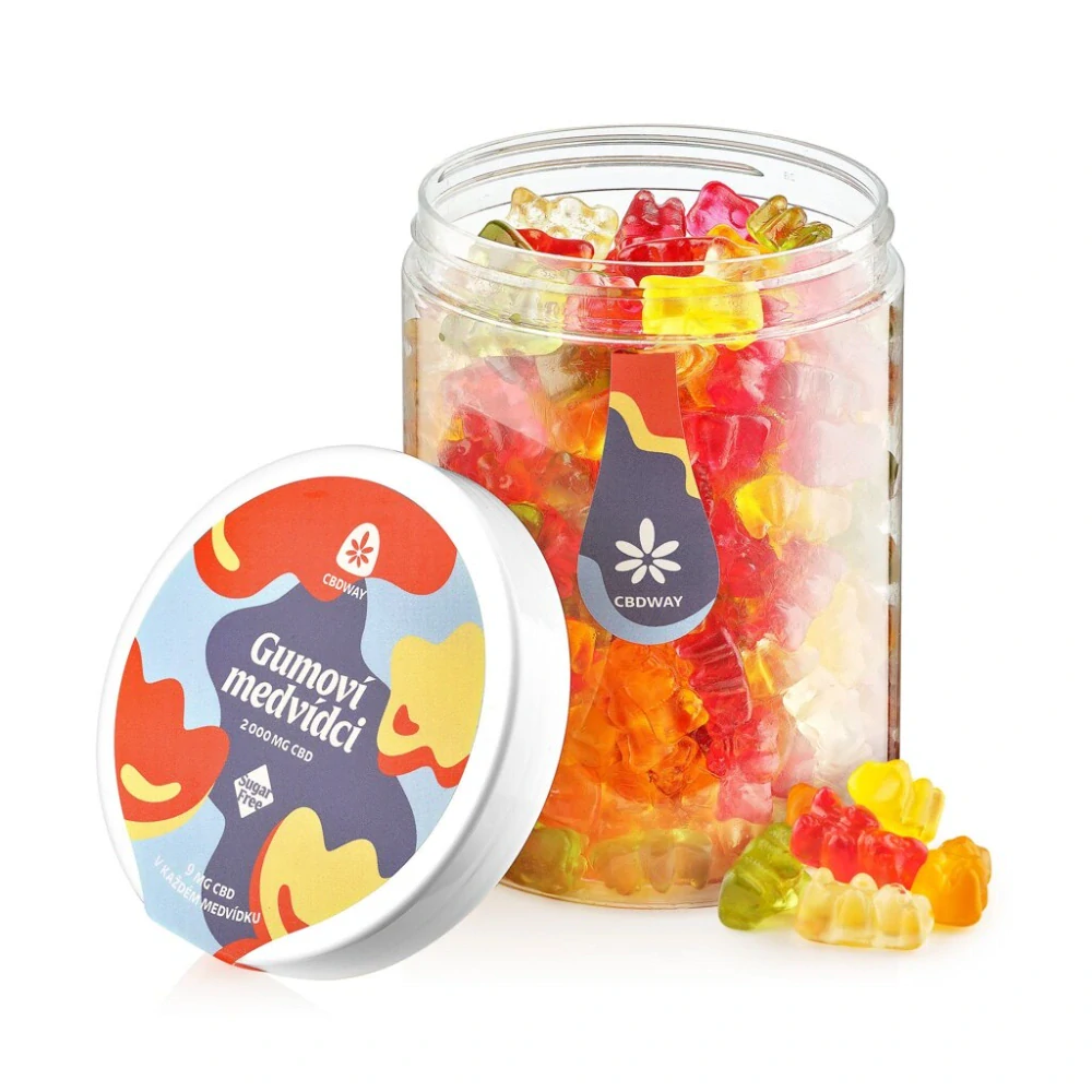 CBDWAY CBD Medvídci bez cukru 2000 mg