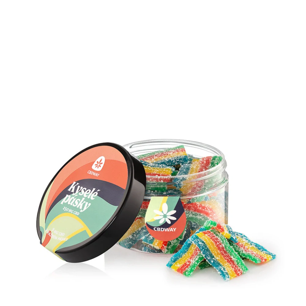 CBDWAY CBD Kyselé pásky 250 mg