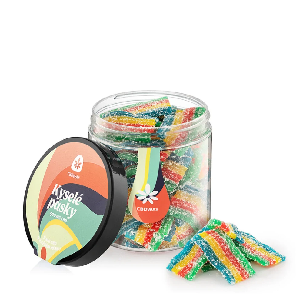 CBDWAY CBD Kyselé pásky 500 mg
