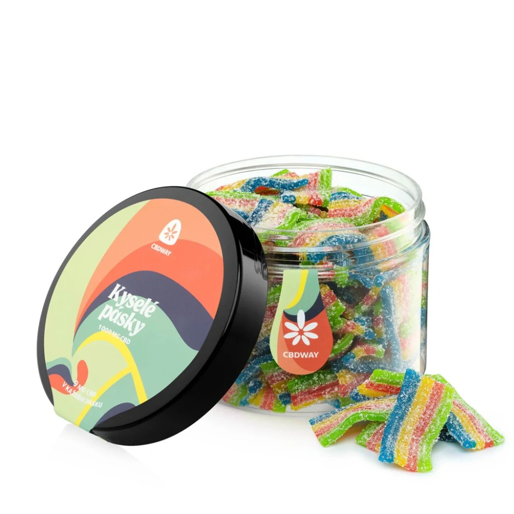CBDWAY CBD Kyselé pásky 1000 mg
