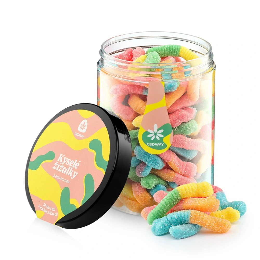 CBDWAY CBD Kyselé žížalky 2000 mg