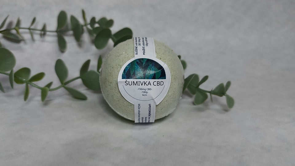 Šumivka Velká CBD Koupelová bomba 
