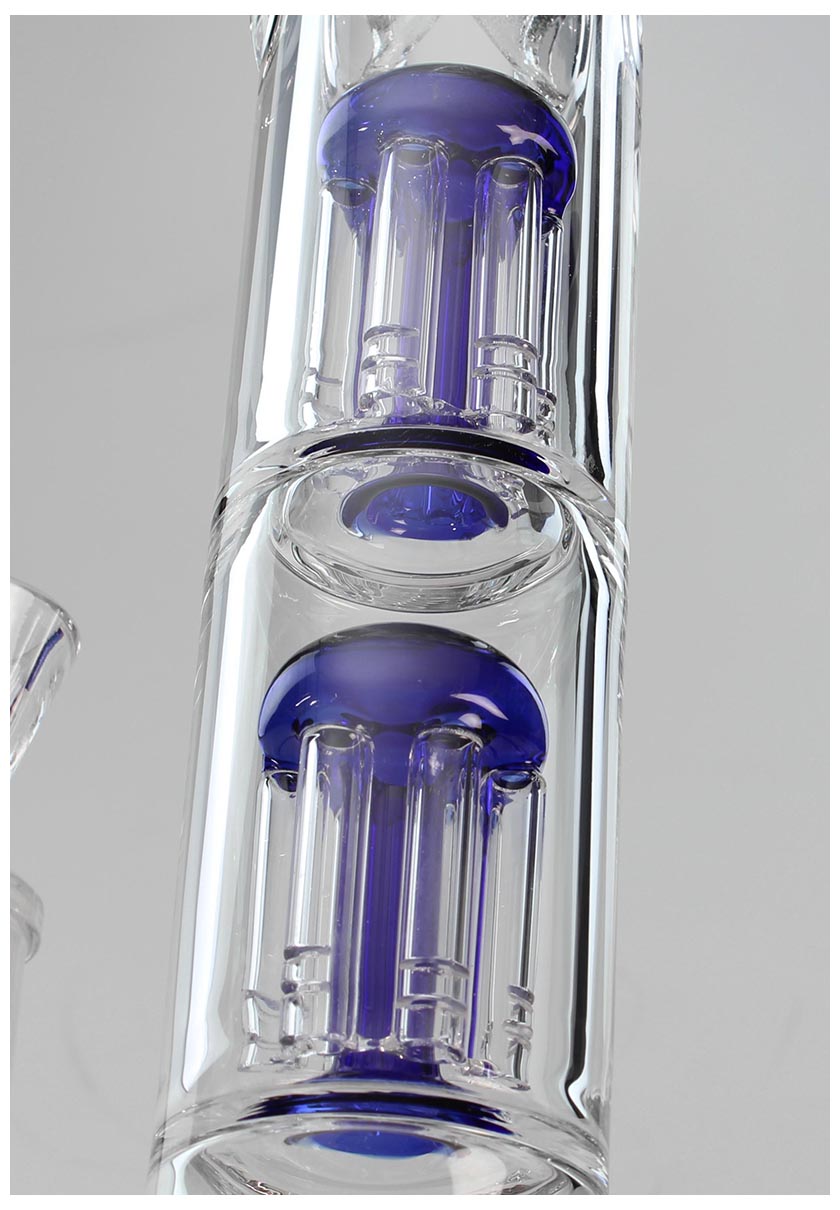 BL Ice Bong HoneyComb 2x 6-Arm Tree Perc modrý