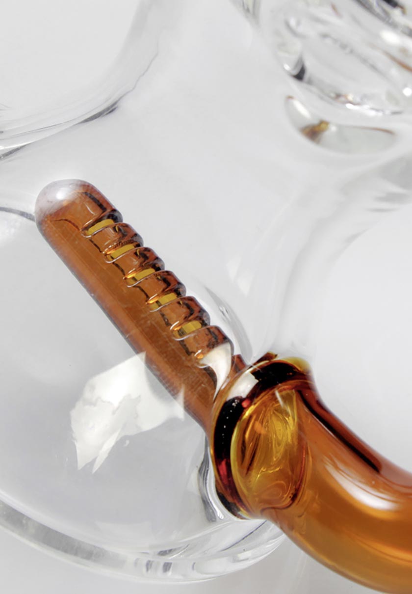 BLAZE Recycle Glass Bong clear/amber