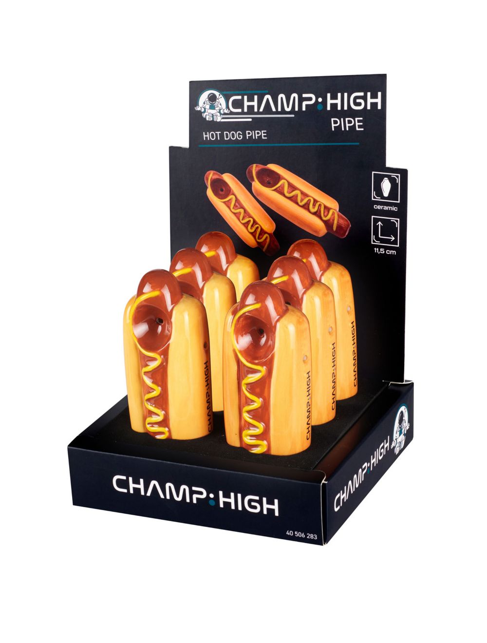Champ High Hot dog Pipe - keramická dýmka, hotdog 11,5x4,4x3,2cm