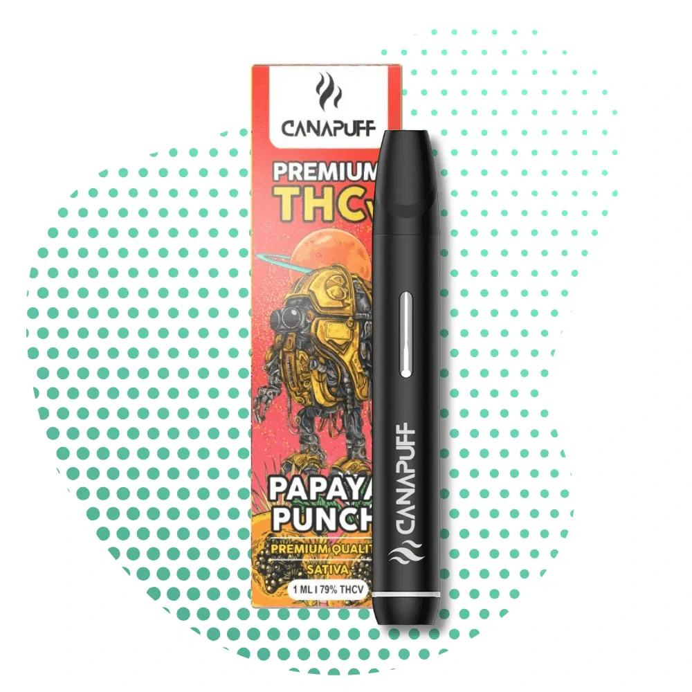 CanaPuff Papaya Punch 79 % THCv - Jednorázovka, 1 ml