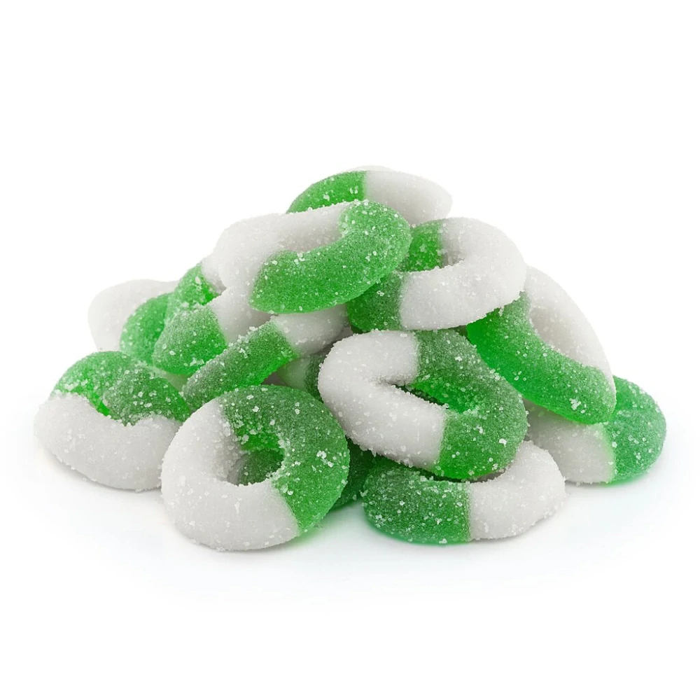 CBDWAY CBD Kyselé želé kroužky s příchutí jablka 500 mg