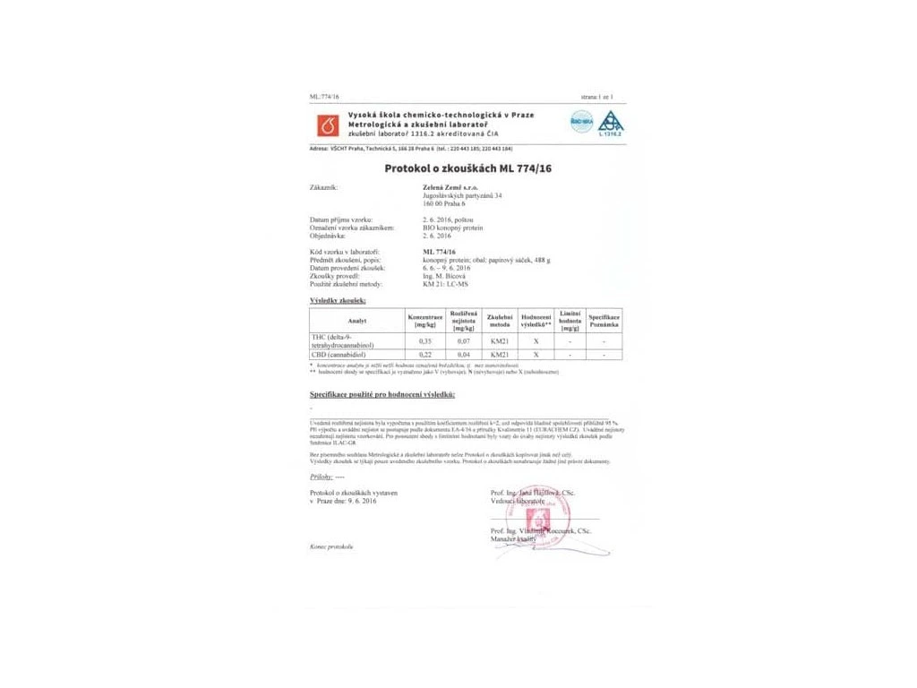 Konopný protein BIO 500g