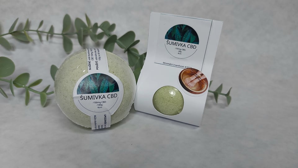 Šumivka Velká CBD Koupelová bomba 