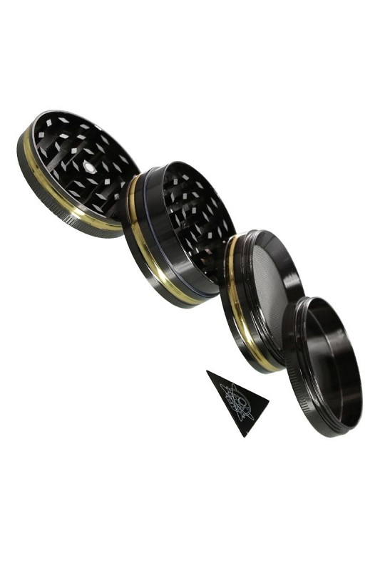 Čtyřdílná drtička Bling Bling Skull Grinder, 50mm