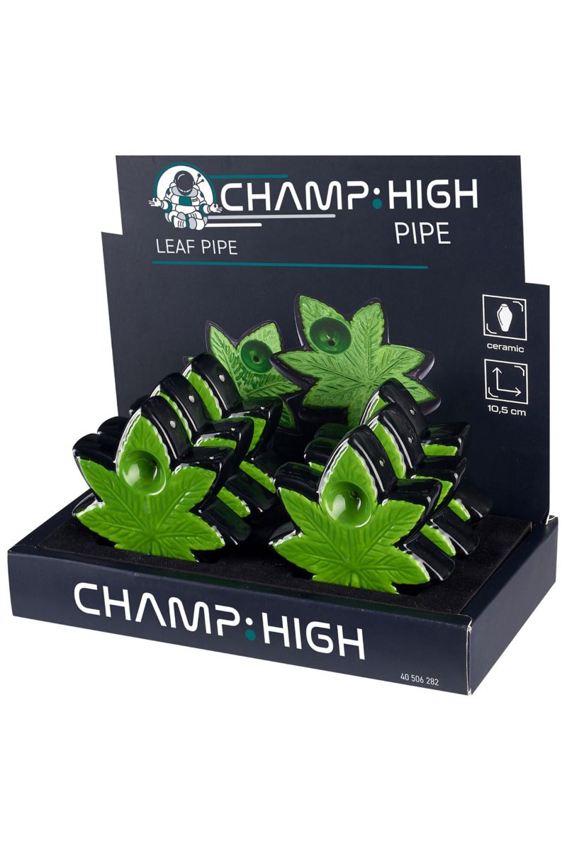 Champ High Leaf Pipe - keramická dýmka, list trávy 10,5 cm