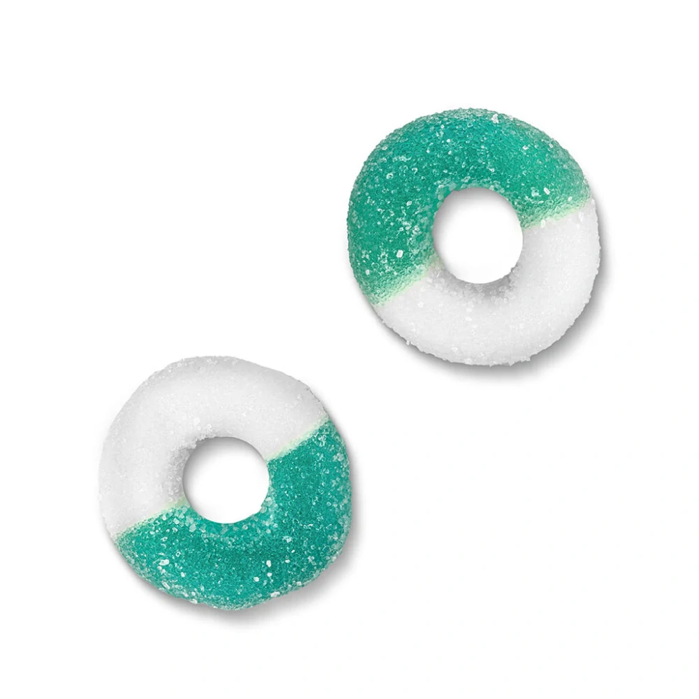 CBDWAY CBD Kyselé želé kroužky s příchutí modrá malina 2000 mg