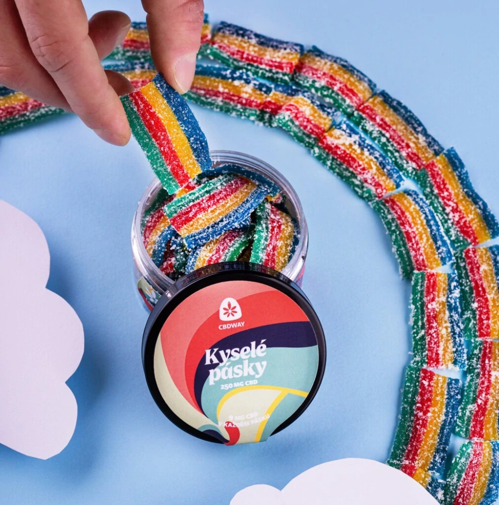 CBDWAY CBD Kyselé pásky 1000 mg