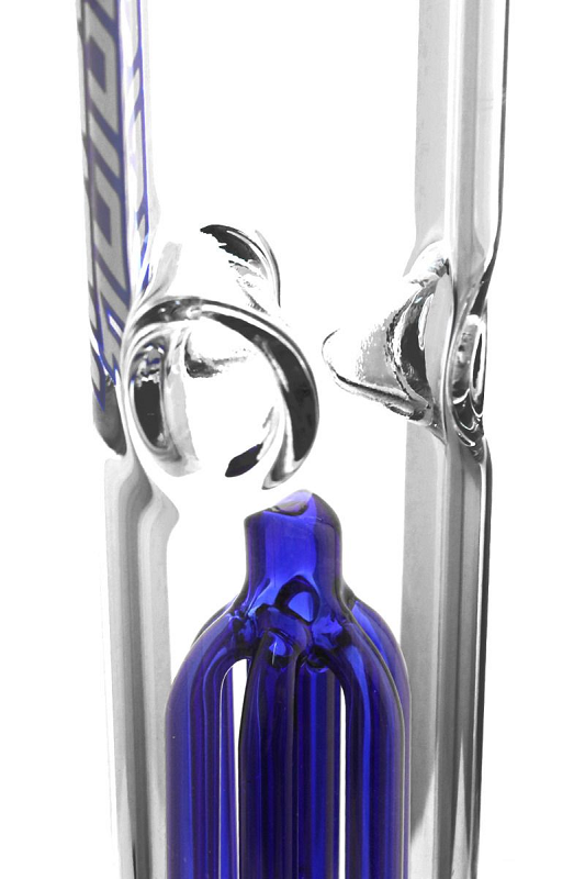 Beaker 6-Arm Double Perc Blue