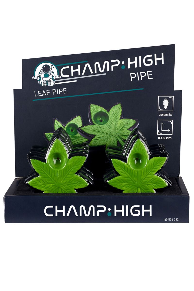 Champ High Leaf Pipe - keramická dýmka, list trávy 10,5 cm