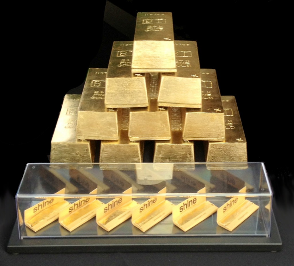 Shine 24K 6-Sheet TYGA Pack 6ks zlatých papírků