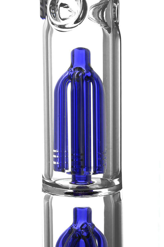 Beaker 6-Arm Double Perc Blue