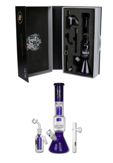 Black Leaf Bong set Herbs/Oil modrý