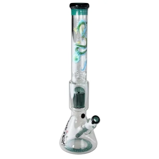 Black Leaf Beaker Bong QINGLONG