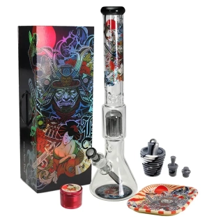Black Leaf Beaker Bong Ronin/Geisha