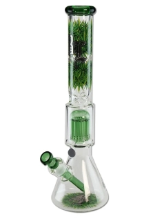 Black Leaf Leaves Ice Bong 10-Arm Tree Percolator