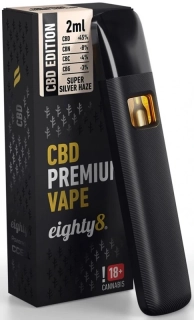 Eighty8 CBD Vape Pen Premium Super Silver Haze, 45 % CBD, 2 ml