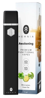 Hemnia vaporizační pero Awakening – 60 % CBG, 40 % CBD, 1 ml