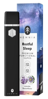 Hemnia vaporizační pero Restful Sleep – 40 % CBD, 60 % CBN, 1 ml