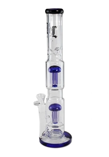 Black Leaf Bong 2x 10-Arm Tree Percolator blue