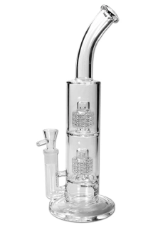 BLAZE Glass Bong with 2x Drum Percolator