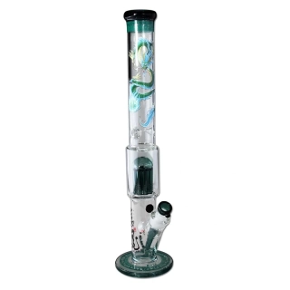 Black Leaf Cylinder Bong QINGLONG