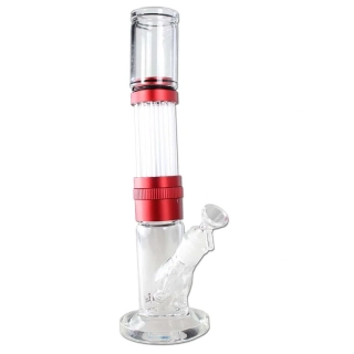Black Leaf Skleněný Bong KIT červená