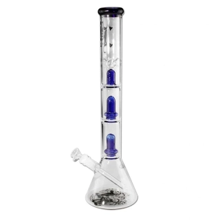 BL Beaker Ice Bong 2x Ufo Percolator Blue