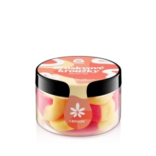 CBDWAY CBD Kyselé želé kroužky s příchutí broskve 250 mg