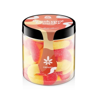 CBDWAY CBD Kyselé želé kroužky s příchutí broskve 500 mg