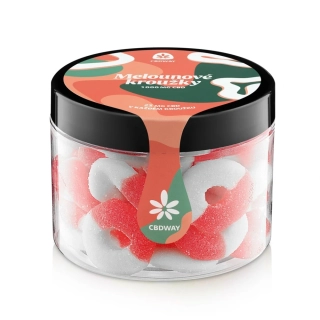CBDWAY CBD Kyselé želé kroužky s příchutí melounu 1000 mg