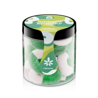 CBDWAY CBD Kyselé želé kroužky s příchutí jablka 500 mg