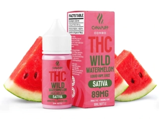 CanaPuff THC/2000mg CBD - Wild Watermelon 89mg THC - Liquid, 30 ml